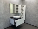 Зеркало со шкафом Comforty Милан 90 00004137130 Белый глянец МДФ / ЛДСП, стекло
