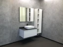 Зеркало со шкафом Comforty Милан 90 00004137130 Белый глянец МДФ / ЛДСП, стекло