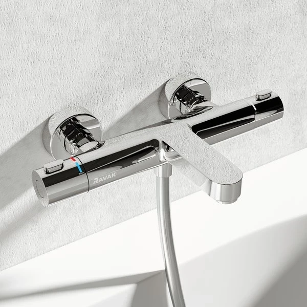 Смеситель для ванны Ravak Termo 300 TE 023.00/150 X070097 с термостатом Хром латунь на стену