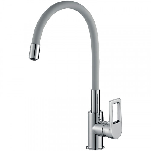 Смеситель для кухни Rossinka Z35-35U-Gray Хром Серый латунь