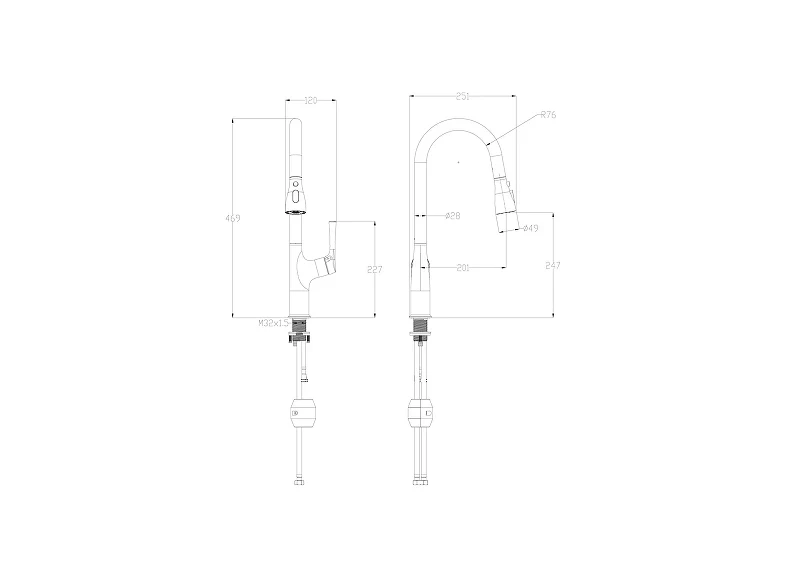 Смеситель для кухни Wonzon & Woghand WW-AE54123-MW цвет Белый матовый