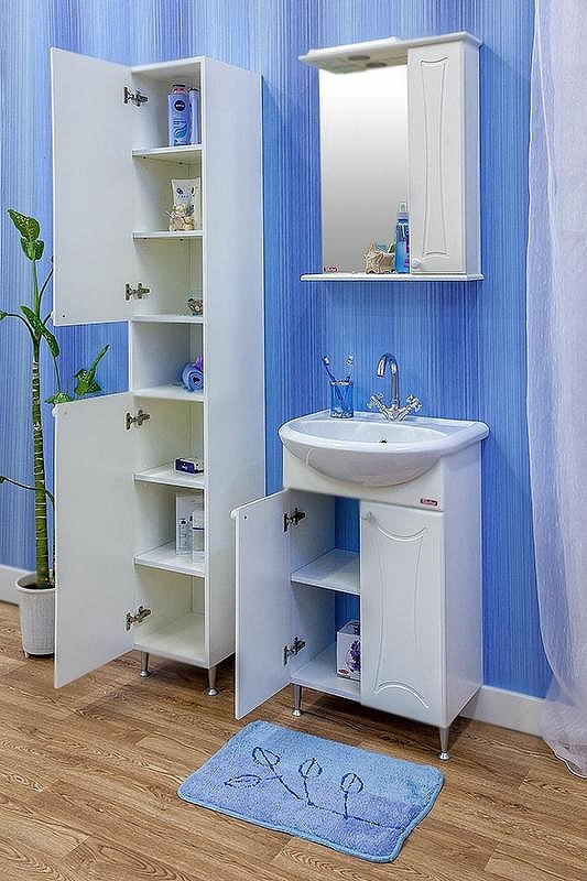 Тумба с раковиной Sanflor Карина 50 Н0000000680 Белая