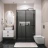 Душевой уголок Grossman Style 100х80 120.K33.05.1080.21.10 профиль Черный матовый стекло тонированное