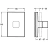 Переключатель потоков Jacob Delafon Modulo E75413-CP Хром