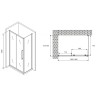 Душевой уголок Abber Schwarzer Diamant 160x85 AG30160BH-S85B профиль Черный стекло прозрачное
