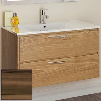 Тумба с раковиной SanVit Мэри-2 90 R kmery902 с фактурой под дерево подвесная Кедр МДФ / ЛДСП