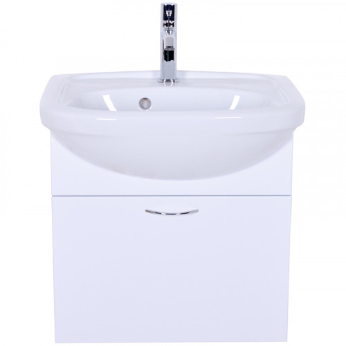 Тумба с раковиной Orange Лайт 45 LRA-45TUW+RA подвесная Белый глянец МДФ / ЛДСП