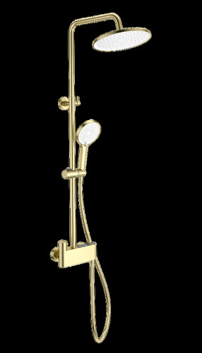 Душевая система Wonzon &amp; Woghand Muse WW-B3110-BG с термостатом цвет Брашированное золото