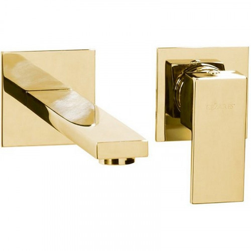 Смеситель для раковины Cezares UNIKA-BLI2-03/24 Золото 24 карат латунь встраиваемый