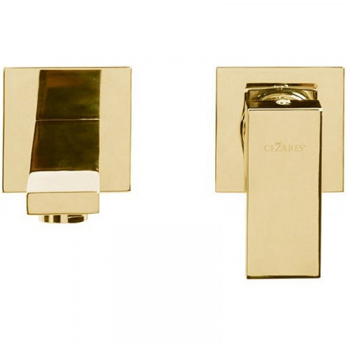 Смеситель для раковины Cezares UNIKA-BLI2-03/24 Золото 24 карат латунь встраиваемый