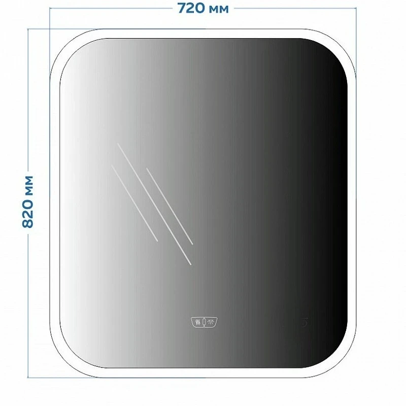 Зеркало Maretti Florenza 70 FL147080P11 с подсветкой с сенсорным выключателем и подогревом стекло