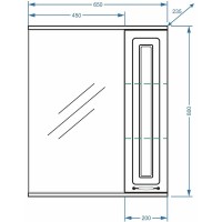 Зеркало со шкафом Stella Polar Кармела 65 SP-00000184 Ольха белая
