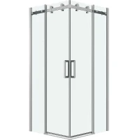 Душевой уголок Grossman Classic 90х90 300.K33.04.9090.10.00 профиль Хром стекло прозрачное