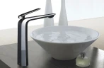 Смеситель для раковины Rose R13H R1311H Черный матовый Хром латунь