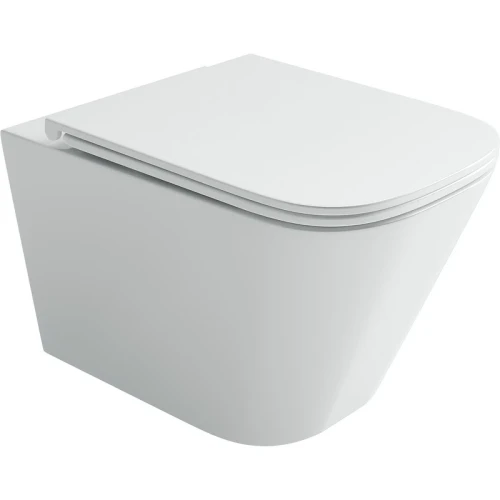 Комплект унитаза Ceramicanova Union CN4009T с инсталляцией Berges Novum L5 040215 с сиденьем Микролифт и Черной матовой клавишей смыва фарфор подвесной