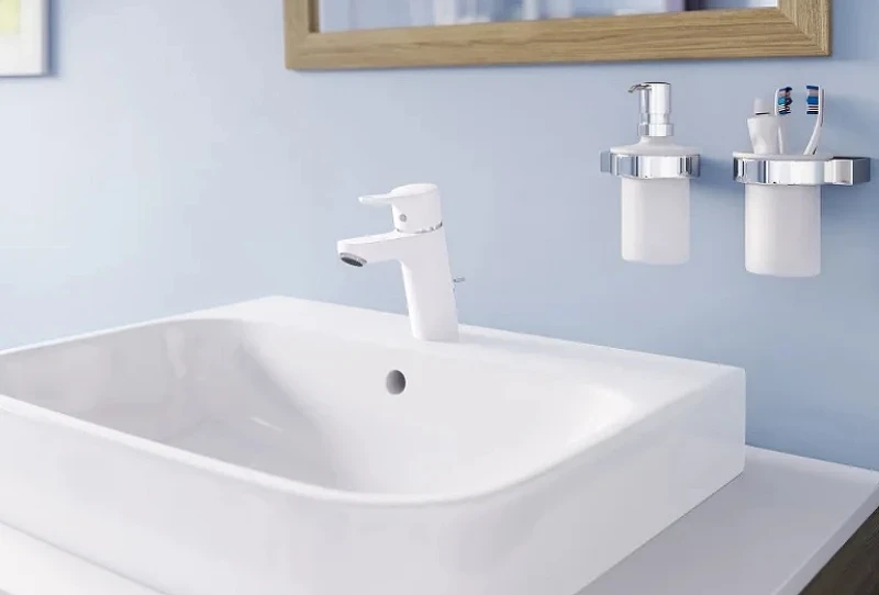Смеситель для раковины Kludi Pure Easy 373829165 Белый Хром латунь
