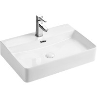 Раковина Azario 60 AZ-2173 Белая фаянс накладная