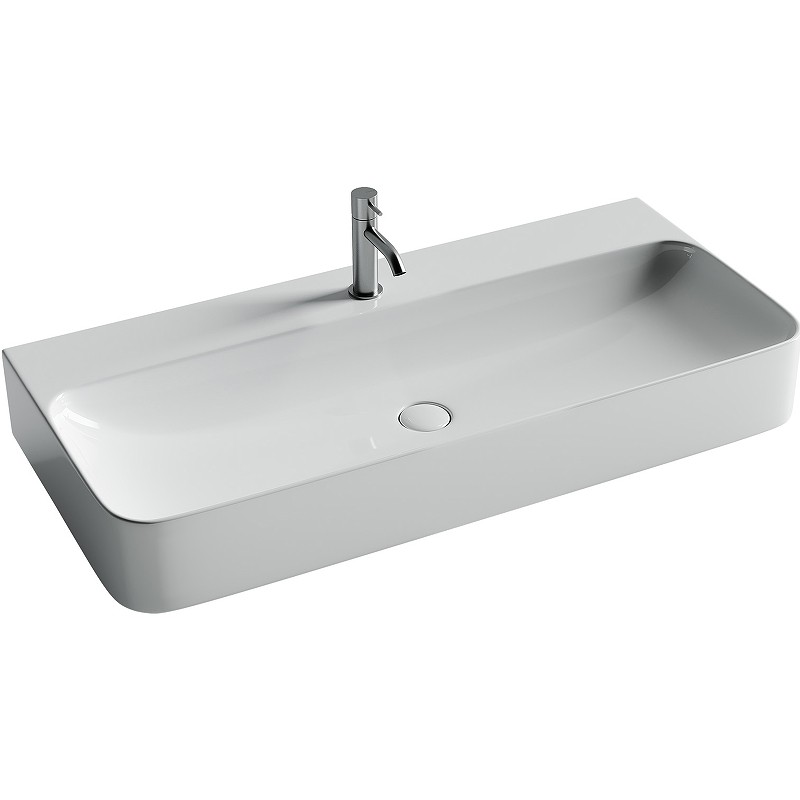 Раковина Ceramicanova Aura 100 CN2007 Белая фарфор подвесная