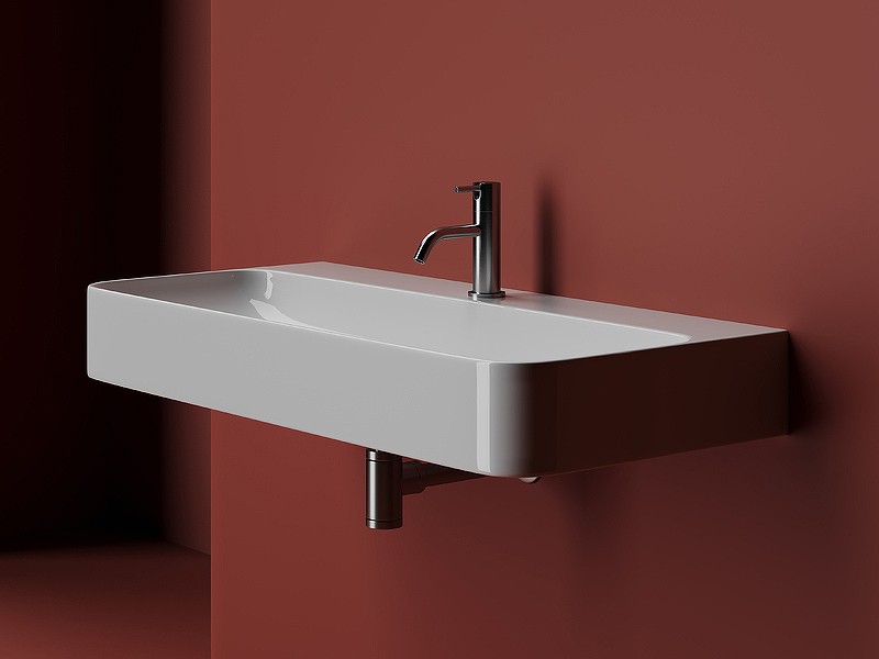 Раковина Ceramicanova Aura 100 CN2007 Белая фарфор подвесная