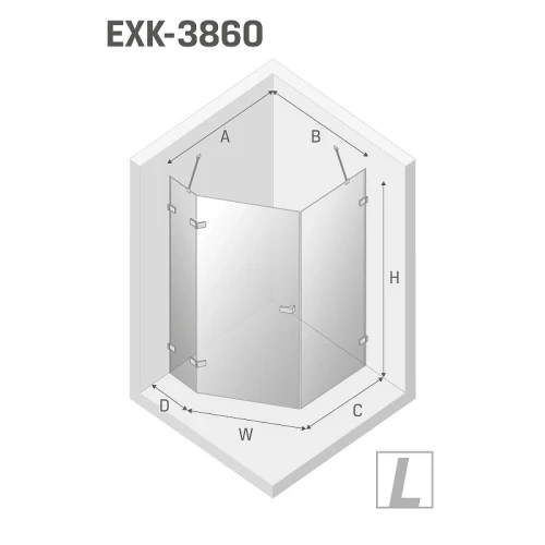 Душевое ограждение New Trendy AVEXA Gold x100 EXK-3860