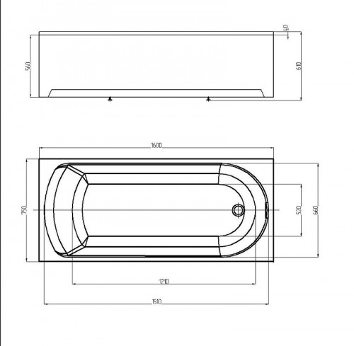 Акриловая ванна Azario Adelina 160х75 AV.0010160 цвет Белый