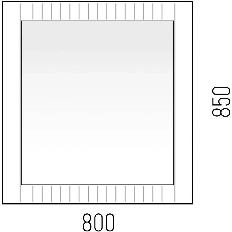 Зеркало Corozo Терра 80 SD-00001327 Графит матовый МДФ / ЛДСП, стекло