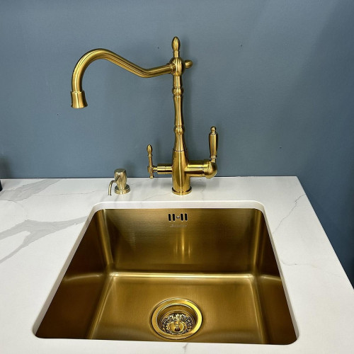 Смеситель для кухни Seaman Barcelone SSL-5387-GS цвет Золото сатин