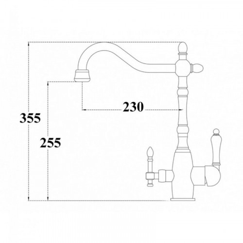 Смеситель для кухни Seaman Barcelone SSL-5387-GS цвет Золото сатин