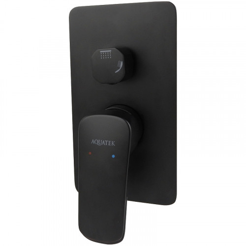 Смеситель для душа Aquatek Вега AQ1046MB Черный матовый латунь встраиваемый