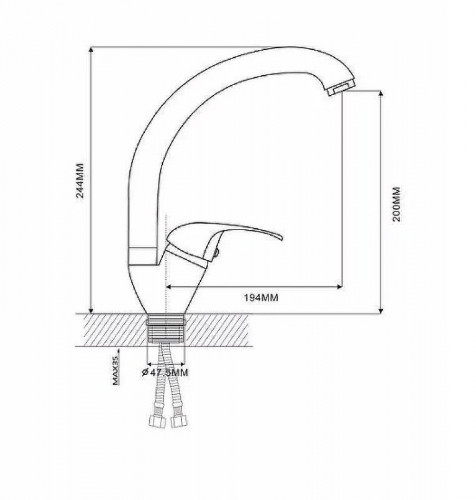 Смеситель для кухни Ekko E41072 Хром