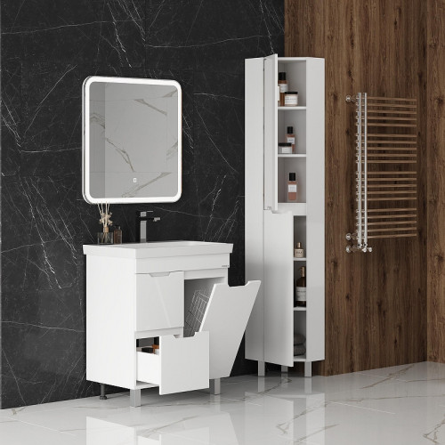 Шкаф пенал Onika Айленд 30 403082 угловой цвет Белый