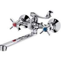 Смеситель для ванны Ростовская Мануфактура Сантехники SL118-140P универсальный Хром на стену