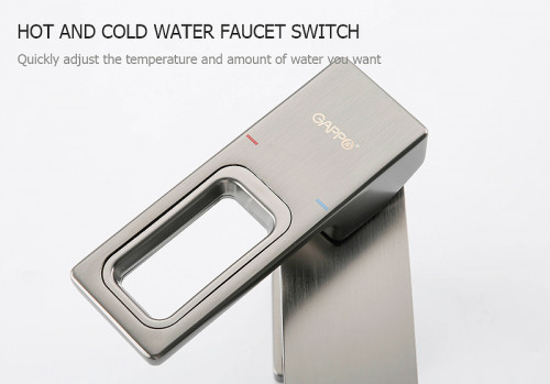 Смеситель для раковины Gappo G17-9 G1017-92 Оружейная сталь латунь