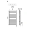 Электрический полотенцесушитель Irsap Ares 580x1118 EIM058KK1IR01NNN Черный матовый