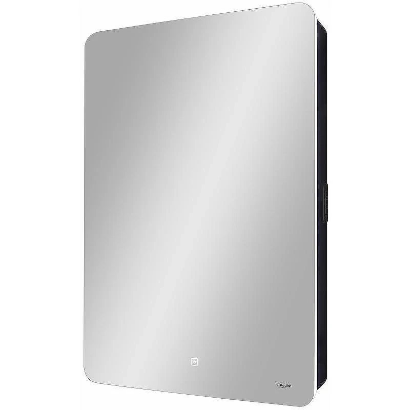 Зеркальный шкаф Reflexion Black 560х850 RF2001BL с подсветкой Черный матовый