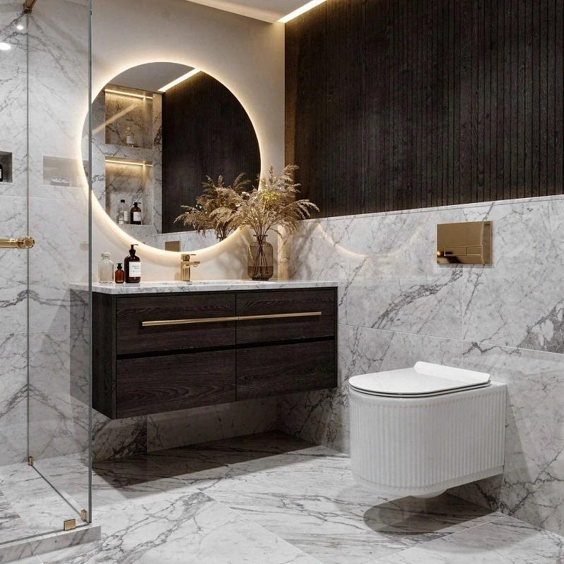 Унитаз Azario Luster AZ-2285 подвесной цвет Белый с сиденьем Микролифт