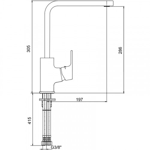 Смеситель для кухни E.C.A. Tiera 104818123EX Белый Хром латунь