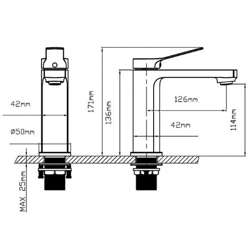 Смеситель для раковины Vincea Arco VBF-4AR01BG Брашированное золото латунь