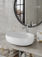 Раковина-чаша Orange 52 B05-520W Белая глянцевая фарфор накладная