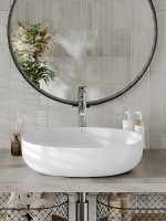 Раковина-чаша Orange 52 B05-520W Белая глянцевая фарфор накладная