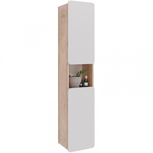 Шкаф пенал Lemark Olivia 35 LM08OL35P подвесной Белый глянец Дуб Кантри