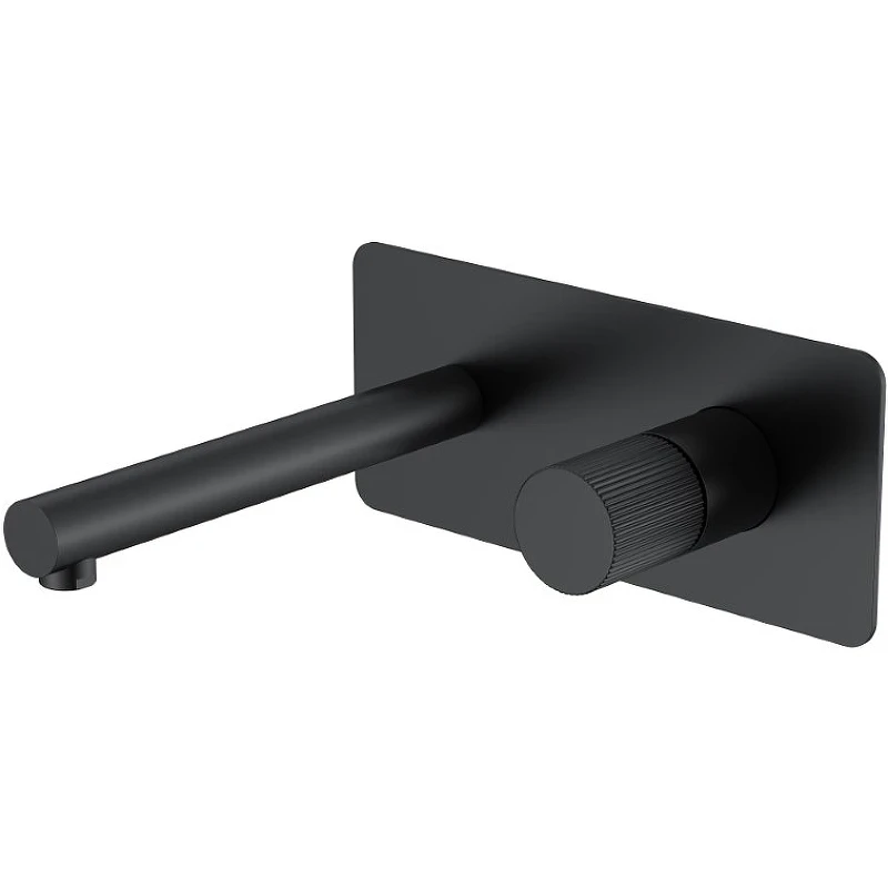 Смеситель для раковины Boheme Stick 125-BB.3 Черный матовый латунь встраиваемый
