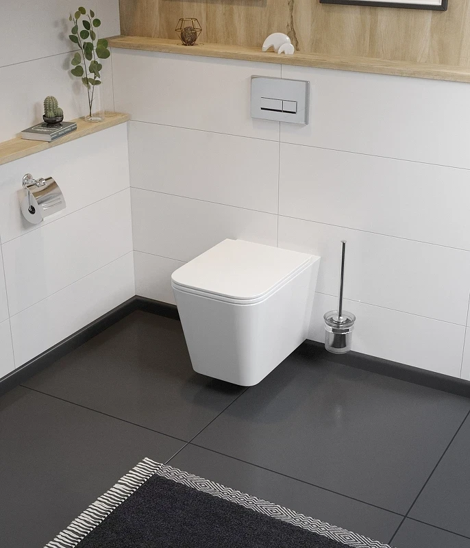 Унитаз Koller Pool Kvadro KR-0530-RW подвесной с сиденьем Микролифт фарфор подвесной