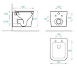Унитаз Koller Pool Kvadro KR-0530-RW подвесной с сиденьем Микролифт фарфор подвесной