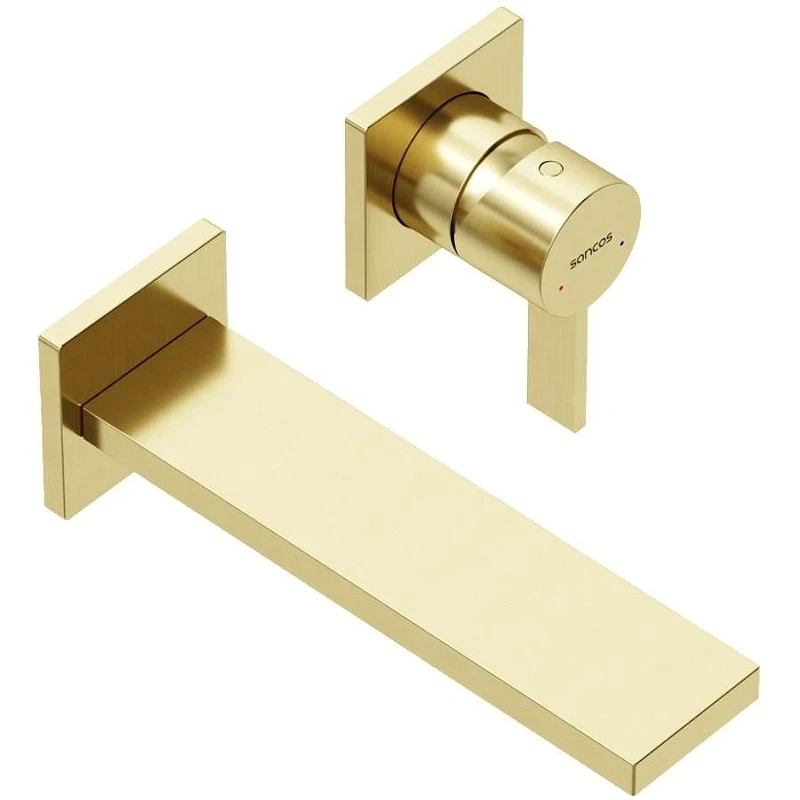 Смеситель для раковины Sancos Linn SC9021BG Золото брашированное