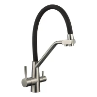 Смеситель для кухни Fmark FS0662-XL01 цвет Сатин Черный