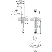 Смеситель для биде Cezares Porta-BS1-BIO Белый матовый латунь