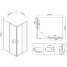 Душевой уголок Vincea City 100х80 VSS-5CT8010CLB профиль Черный стекло прозрачное
