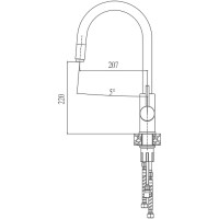 Смеситель для кухни Haiba HB70304-5 Нержавеющая сталь нержавеющая сталь
