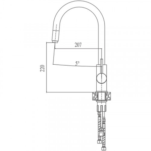 Смеситель для кухни Haiba HB70304-5 Нержавеющая сталь нержавеющая сталь